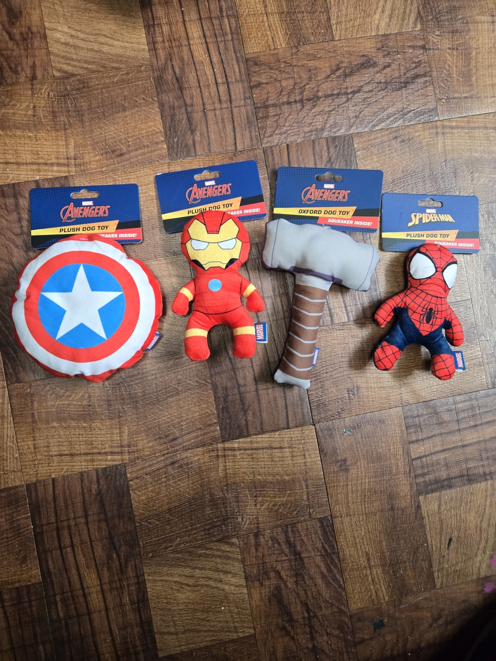 Marvel Plush Avengers & Spider-Man Dog Toy Set